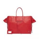 Balenciaga Rouge Cerise Papier A4 Zip Around Bag