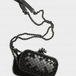 Bottega Veneta Nero Ayers Mosaique Knot Bag