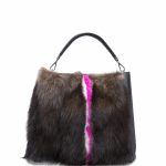 Fendi Brown/Fuchsia Pekan Fur:Mink Anna 1322 Bag