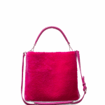 Fendi Fuchsia Shearling Anna 1322 Bag