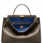 Fendi Taupe/Iris Blue Peekaboo Large Bag