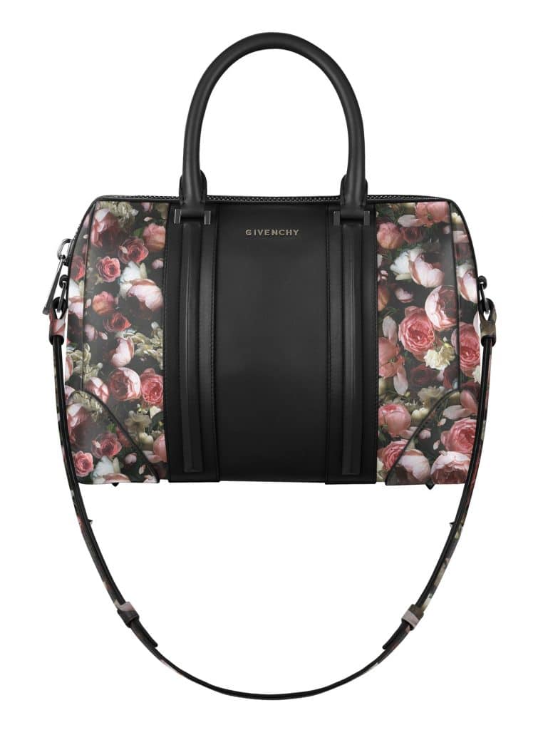 Givenchy Black/Printed Roses Lucrezia Small Bag