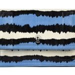 Givenchy Blue/Black/White Printed Ayers Patchwork Clutch Bag