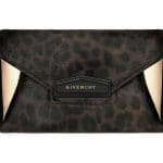 Givenchy Chocolate Leopard Print on Calf Pony Effect Antigona Envelope Small Bag