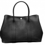 Hermes Black Leather Garden Party Medium Bag