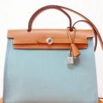 Hermes Blue Tempete Herbag Zip 39 Bag