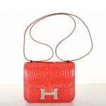 Hermes Bougenville Crocodile Constance Mini Bag