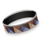 Hermes Clous de Trompe L'Oeil Wide Enamel Bracelet