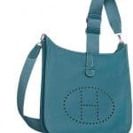 Hermes Denim Blue Evelyne III PM Bag