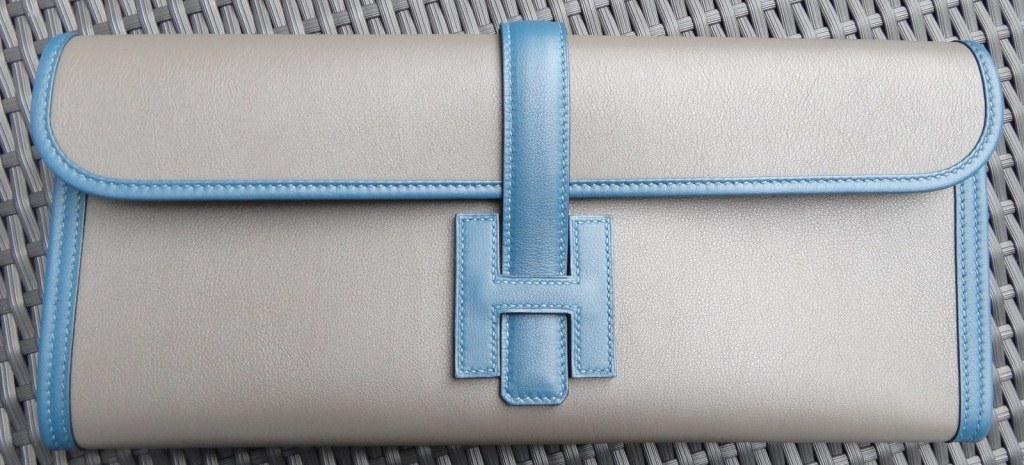 Hermes Jige Elan 29 H Clutch in Gris étain