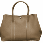 Hermes Etoupe Leather Garden Party Medium Bag