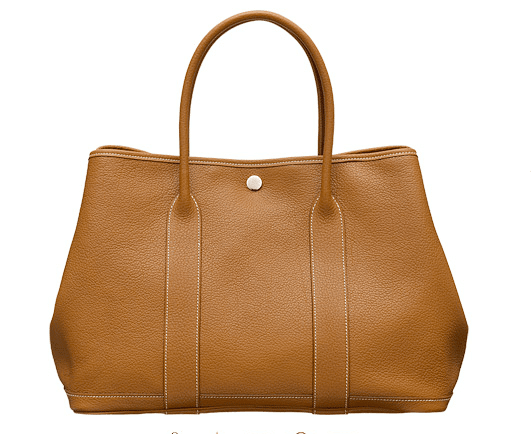 hermes leather garden party medium bag