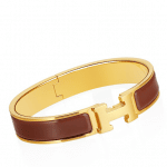 Hermes Mahogany Clic H Bracelet