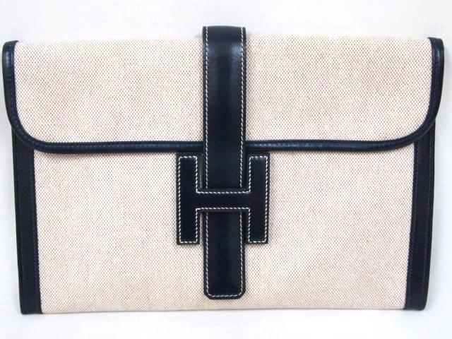 Hermes Jige Clutch Fjord PM Black 2154826