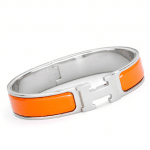 Hermes Orange Clic H Bracelet