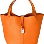 Hermes Orange Picotin Lock TGM Bag