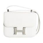 Hermes White Constance Micro Bag