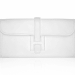 Hermes White Jige Elan 29 Clutch Bag