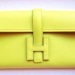 Hermes Yellow Jige Elan 29 Clutch Bag