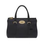 Mulberry Black Silky Classic Calf Bayswater Double Zip Tote Bag
