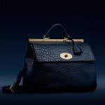 Mulberry Blue Shrunken Calf Suffolk Bag