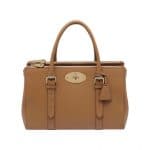 Mulberry Deer Brown Bayswater Silky Classic Calf Bayswater Double Zip Tote Bag