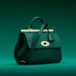 Mulberry Pheasant Green Ostrich Suffolk Bag