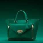 Mulberry Emerald Silky Classic Calf Willow Tote Small Bag