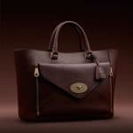 Mulberry Oxblood Silky Classic Calf With Soft Gold Willow Tote