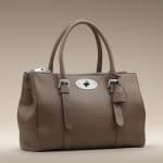 Mulberry Taupe Shiny Goat Bayswater Double Zip Tote