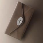 Mulberry Taupe Shiny Goat Envelope Wallet