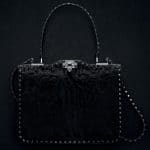 Valentino Noir Pony Skin Rockstud Top Handle Bag