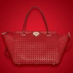 Valentino Rouge All Over Rockstud Tote Medium Bag