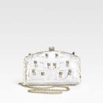 Valentino Studded Carved Transparent Minaudiere Clutch 1