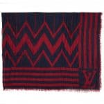 Louis Vuitton Red and Black Chevron Scarf