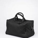 Bottega Veneta Nero Intreciatto Nappa Top Handle Bag