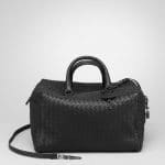 Bottega Veneta Nero Intreciatto Nappa Top Handle Bag 1