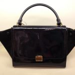 Celine Black Patent Trapeze Bag