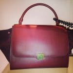 Celine Burgundy Trapeze Bag