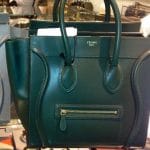 Celine Emerald Green Palmelato Leather Mini Luggage Bag
