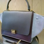 Celine Grey Tricolor Celine Trapeze Bag