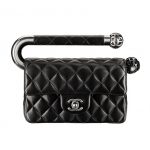 Chanel Black Mini Flap Bag with Metal Handle - Fall 2013