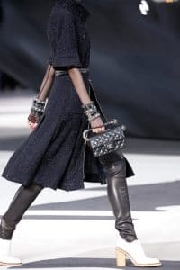 Chanel Black Mini Flap Bag with Metal Handle - Runway Fall 2013