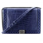 Chanel Blue Crocodile Boy Chanel Exotic Large Bag - Fall 2013