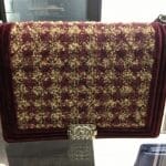 Chanel Burgundy Boy Chanel Tweed Large Bag