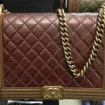 Chanel Burgundy/Brown Boy Large Bag