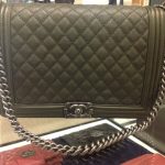 Chanel Green Boy Large Bag