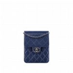 Chanel Navy Blue Crossing Times Flap Mini Bag