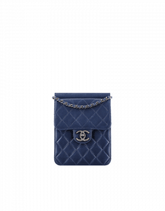 Chanel Navy Blue Crossing Times Flap Mini Bag