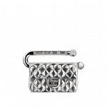 Chanel Silver Mini Flap Bag with Metal Handle